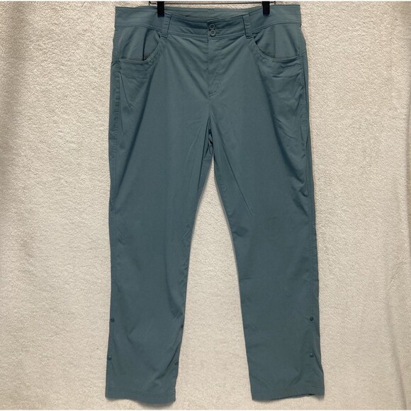 Eddie Bauer Sightscape Horizon Convertible Roll-Up Dark Green Hiking Pants 16 - Picture 1 of 9